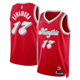 Memphis Grizzlies Yuki Kawamura Nike 2024-25 City Edition Punainen Miesten Pelipaidat Swingman